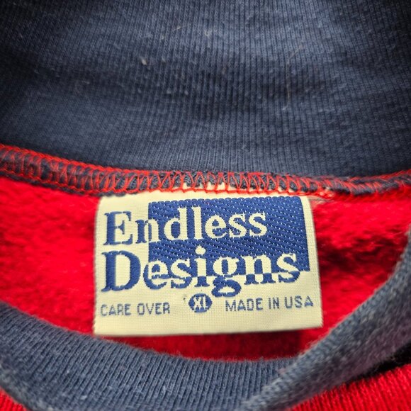 #1 Grandma Sweatshirt Womens XL Red Pullover Crewneck Pullover Made in USA - Picture 5 of 7